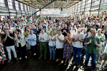 Imagen del acto preelectoral celebrado el domingo por el PNV en Landako Gunea de Durango.