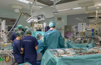 Imagn de una intervención quirúrgica realizada en Osakidetza.