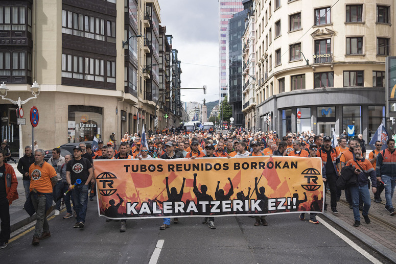 Imagen de archivo de una manifestación de Tubos Reunidos en Bilbo.