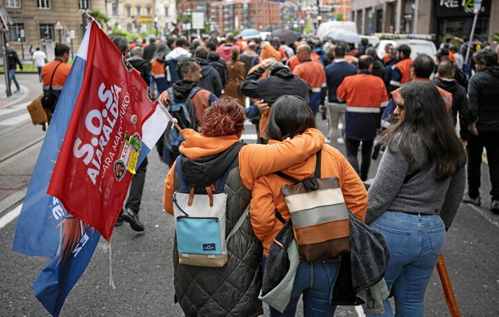Imagen de archivo de una movilización de los trabajadores de Tubos Reunidos.