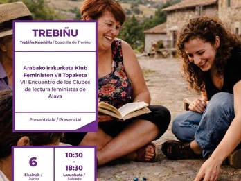 Trebiñun egingo dute Arabako irakurketa feministako klubek ikasturte amaierako topaketa.