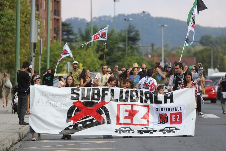 Subflubialaren aurka egindako manifestazioa, Leioan.