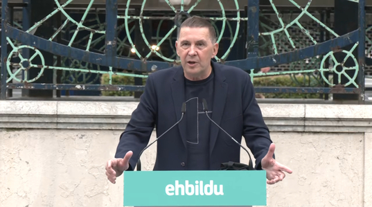 Arnaldo Otegi, en el acto de Bat Egin Eguna en Bilbo.
