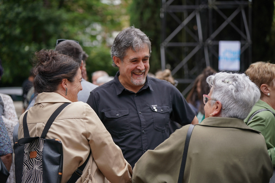 Pello Urizar en el acto de Arrasate. Pello Urizar en el acto de Arrasate.
