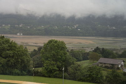 Panorámica de la marisma desde Busturia.
