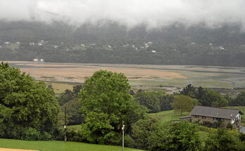 Panorámica de la marisma desde Busturia.