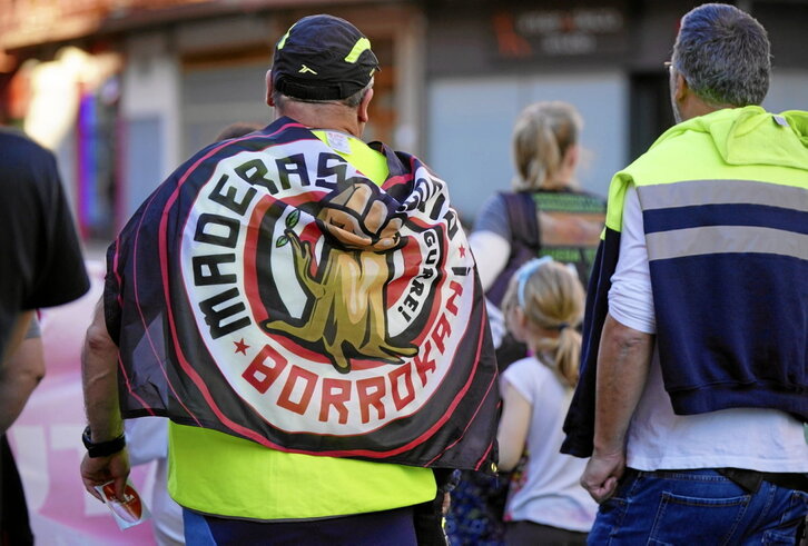 Trabajadores de Maderas de Llodio, en una movilización en marzo pasado.