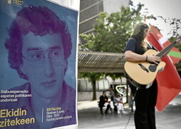 Bilboko Indautxu auzoan egin zioten omenaldia Joseba Asensiori.