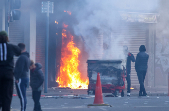Disturbios en Belfast de este martes.