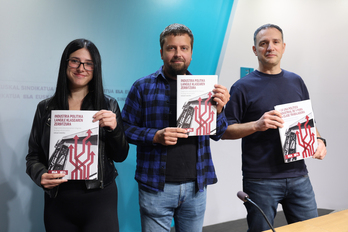 Espelt, Murgia y Lakuntza, con el informe.