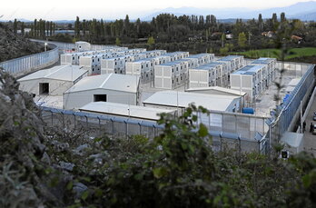 Imagen de archivo de un centro de detención de migrantes en Albania tras el acuerdo entre entre Tirana y Roma.