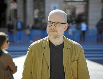 Evgeni Morozov Bilbon, 2024an eman zuen hitzaldiaren aurretik.