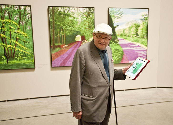 Hockney, en el museo Guggenheim, en 2012.