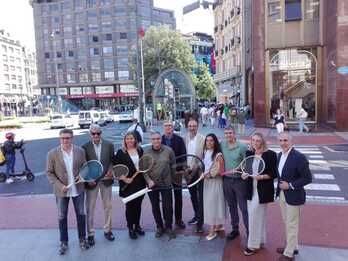 Imagen de la presentación del ‘Euskadi Professional Tennis Circuit’.