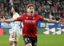 Víctor Muñoz, tras marcarle al Oviedo en Liga.