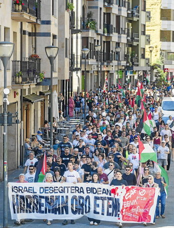 Manifestazioa, atzo Beasainen.