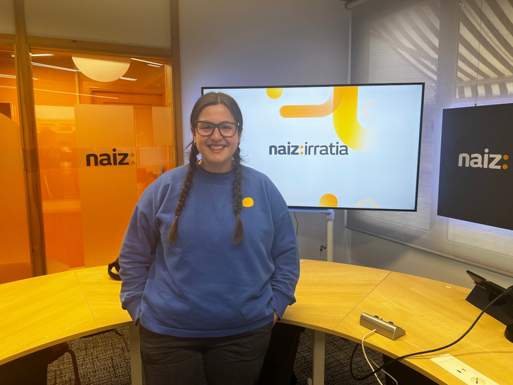 Uxue Kerejeta NAIZ Irratiko estudioan