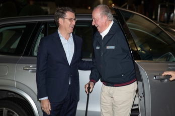 Núñez Feijóo y Borbón, en un encuentro cuando el primero era presidente gallego, en 2019.