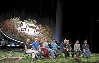 El equipo de “Shostakóvich 14” presentó la obra sobre el escenario.