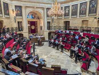 Pleno de las Juntas Generales de Bizkaia, en Gernika.