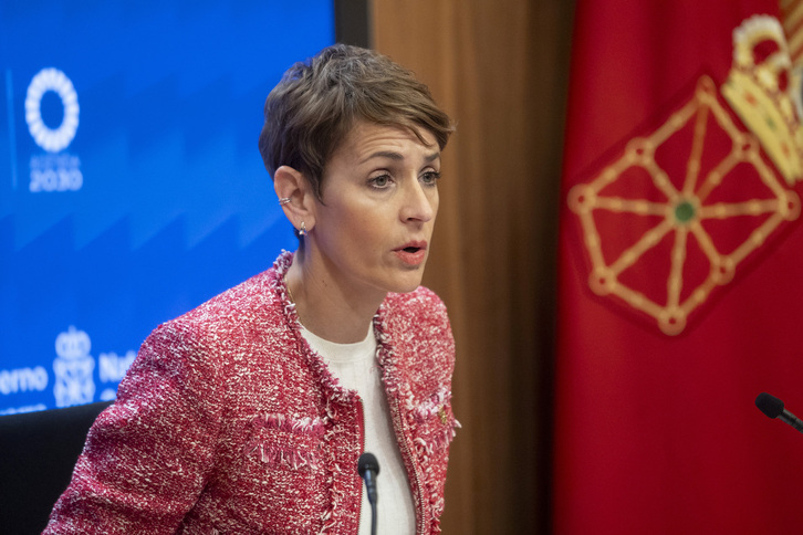 María Chivite, presidenta navarra, propone cambiar el artículo 9 del Amejoramiento.
