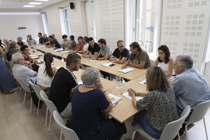 Reunión de los alcaldes de EH Bildu a cuenta de la problemática de la vivienda.