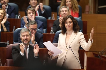 Isabel Díaz Ayudo, este jueves en la Asamblea de Madrid.