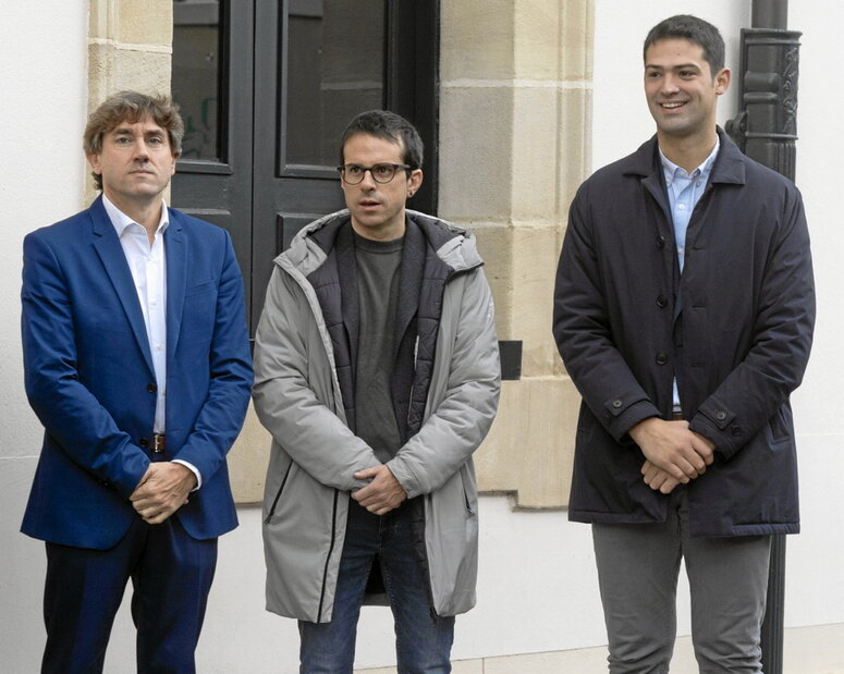 Andueza, Otxandiano y Antxustegi, los portavoces implicados en este debate.