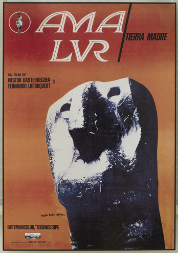 Cartel de la película «Ama Lur», dirigida por Néstor Basterretxea y Fernando Larruquert.