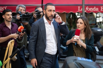Víctor de Aldama, saliendo de una citación en la Audiencia Nacional.