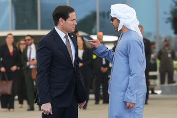 El secretario de Estado de EEUU, Marco Rubio, con el ministro de Exteriores emiratí, garantizó su seguridad a sus aliados en el Golfo.