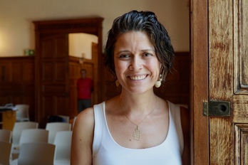 Marta Olazabal en unas jornadas sobre cambio climático en 2025.