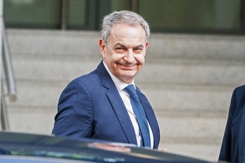 José Luis Rodríguez Zapatero a su llegada a la Audiencia Nacional.