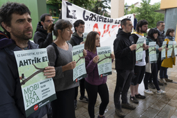 Acto contra los sondeos del TAV en Altsasu.