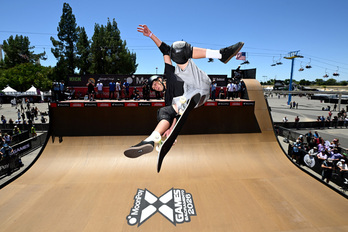 Egoitz Bijueska, en la prueba de los X Games de Sacramento, hace unos días.