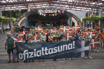 Bilboko Errekalden ofizialtasunaren alde egin zuten elkarretaratzea, uztailaren 4an.