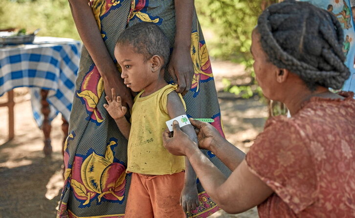 Ume baten hazkundea neurtzen, Madagaskarren.