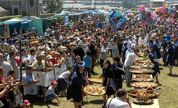 Campeonato de paellas en la campa de Aixerrota en Getxo, en una imagen de archivo.