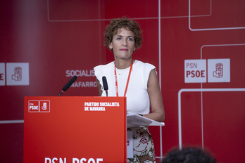 María Chivite en el Comité Regional del PSN en mayo.