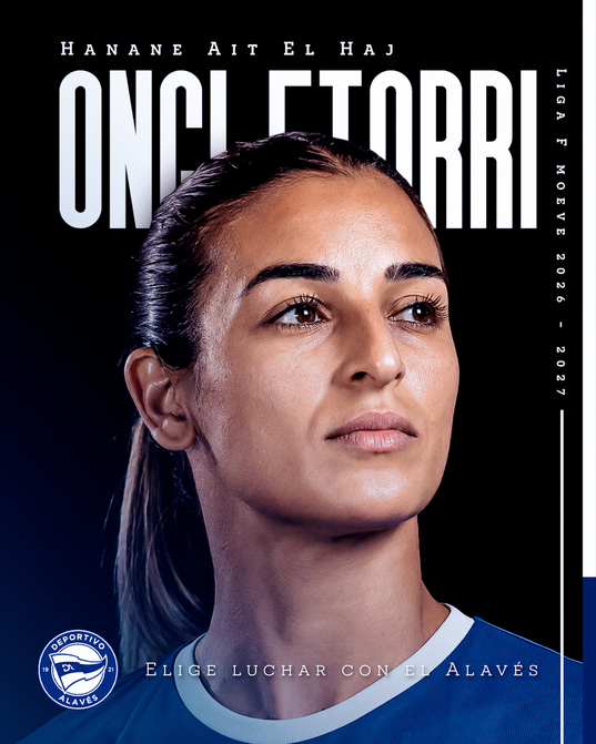Hanane Ait El Haj, nueva jugadora del Alavés Gloriosas.