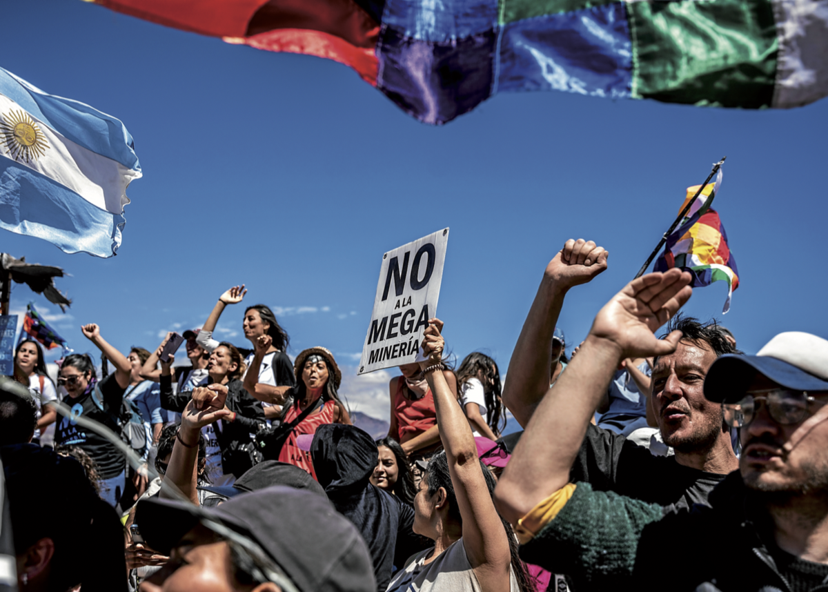 Protesta contra el proyecto minero. Matias Chiofalo