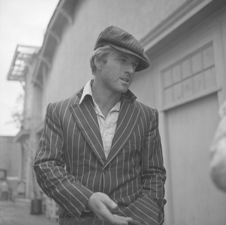 Robert Redford, 1973an, "The Sting" filmaren grabaketan.