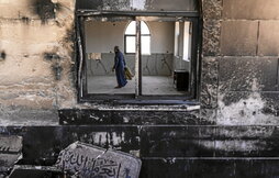 Una de las mezquitas que fueron incendiadas por colonos cerca de Nablús.