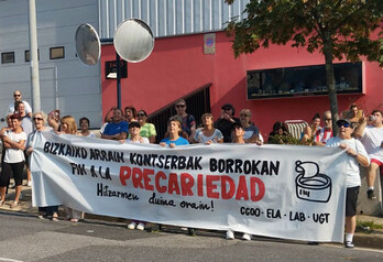 Bizkaiko Arrain Kontserben langileen protesta bat.