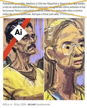Captura de pantalla tomada el 30 de julio de 2026 de una publicación en X. El símbolo de la IA ha sido añadido por AFP. 