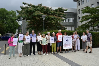 Protesta de la plataforma Osasungintza Publikoaren Alde, en una foto de archivo.