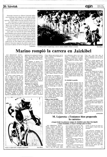 Duela 45 urteko ‘Egin’-eko kronika.