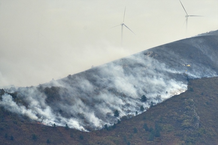 Imagen de archivo de un incendio anterior en la Sierra de Elgea.