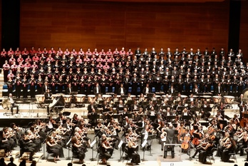 Imagen del concierto de anoche, en el Kursaal donostiarra.