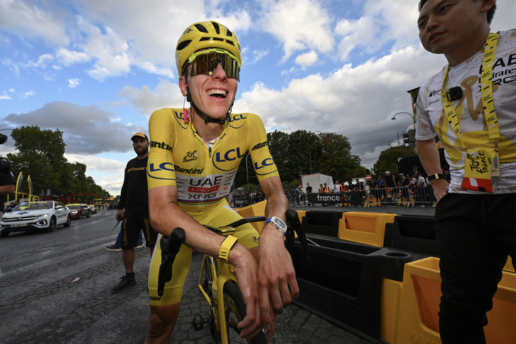 Pogacar, tras ganar el Tour hace menos de un mes.